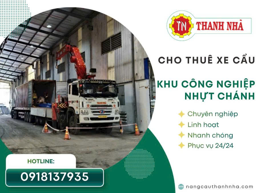 Cho thuê xe cẩu Khu công nghiệp Nhật Chánh