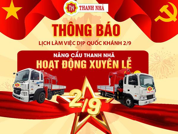 CÔNG TY NÂNG CẨU THANH NHÃ làm xuyên lễ 2/9/2025 CÔNG TY NÂNG CẨU THANH NHÃ làm xuyên lễ 2/9/2025