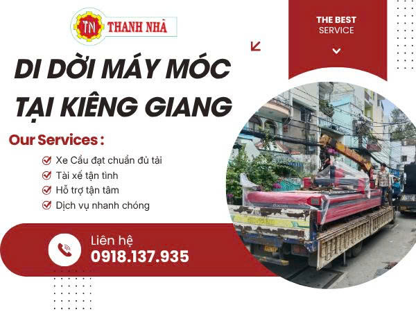 Giải pháp di dời máy móc đi Kiên Giang giá tốt, nhanh chóng