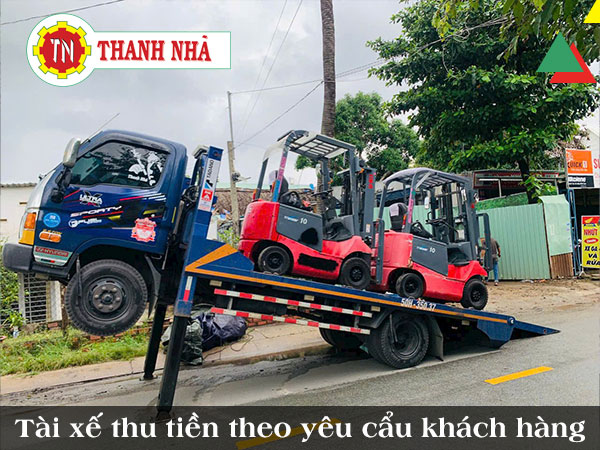 Nâng Cẩu Thanh Nhã cho thuê xe vận chuyển xe nâng giao khách hàng