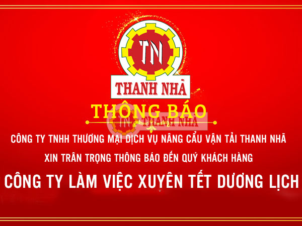 [THÔNG BÁO] Nâng Cẩu Thanh Nhã hoạt đông xuyên lễ Tết Dương Lịch 2024