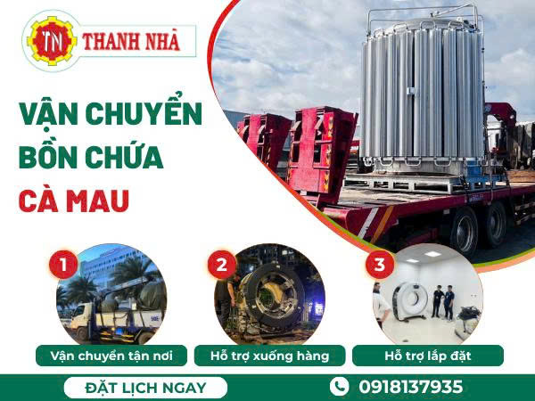 Vận chuyển bồn chứa tại Cà Mau nhanh chóng, giá rẻ